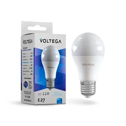 Лампа светодиодная Voltega E27 10.5W 4000К матовая 5738 - фото 746631