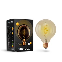 Лампа светодиодная диммируемая Voltega E27 4W 2000К прозрачная 7076 - фото 746637
