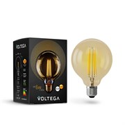 Лампа светодиодная филаментная Voltega E27 6W 2800K золотая 7084