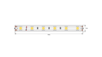DesignLed Светодиодная лента LUX, 5050, 60 LED/м, 14,4 Вт/м, 24В, IP65, Теплый белый (2700K), DSG560-24-WW-65