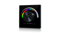 EasyDim Радио панель W-RGB (B) встраиваемая в стену с валкодером на 1 зону  для RGB ленты, черная, W-RGB-B