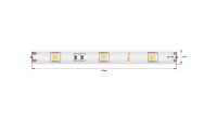 SWG Standard Светодиодная лента 3528, 60 LED/м, 4,8 Вт/м, 12В , IP20, Цвет: Синий, SWG360-12-4.8-B-M