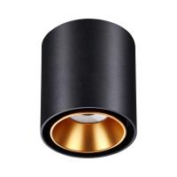 358485 OVER NT20 388 черный/золото Светильник накладной IP20 LED 10W 220V RECTE
