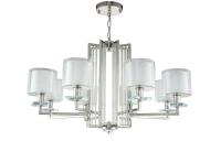 Подвесная люстра Crystal Lux NICOLAS SP-PL8 NICKEL/WHITE