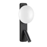 7048/5WL HIGHTECH ODL25 473 металл/акрил черный Настенный светильник IP20 LED 1*5W + 1*3W 2700K CRI>90 ALBERGO