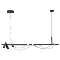 4391/30L HIGHTECH ODL24 301 черный/металл/канат Подвесной св-к с раздельн. вкл IP20 LED 30W 1200Лм 4000K CORDA