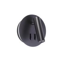 3911/9WL HIGHTECH ODL20 471 черн/металл Наст-й св-к с лампой д/чтения с выкл LED 9W 3000K 220V BEAM