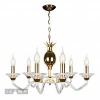 Подвесная люстра iLamp YT2049-8 GD+Cear