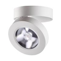 357984 OVER NT19 368 белый Накладной светильник IP20 LED 3000К 12W 220V GRODA