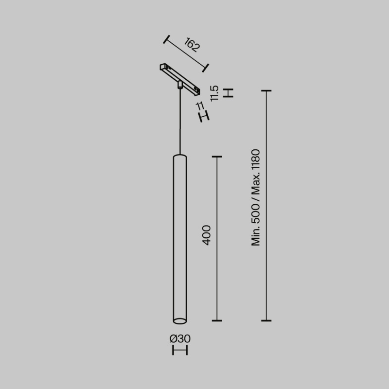 Трековый светильник Technical TR245-4-7WTW-DD2-B