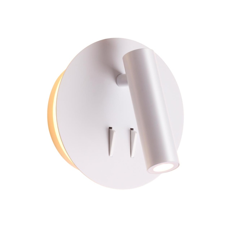 3912/9WL HIGHTECH ODL20 471 бел/металл Наст-й свет-к с лампой д/чтения с выкл LED 9W 3000K 220V BEAM