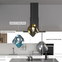 Подвесной светильник Crystal Lux NUESTRO SP1 CHROME/SMOKE