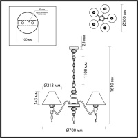 Подвесная люстра Odeon Light 4896/5