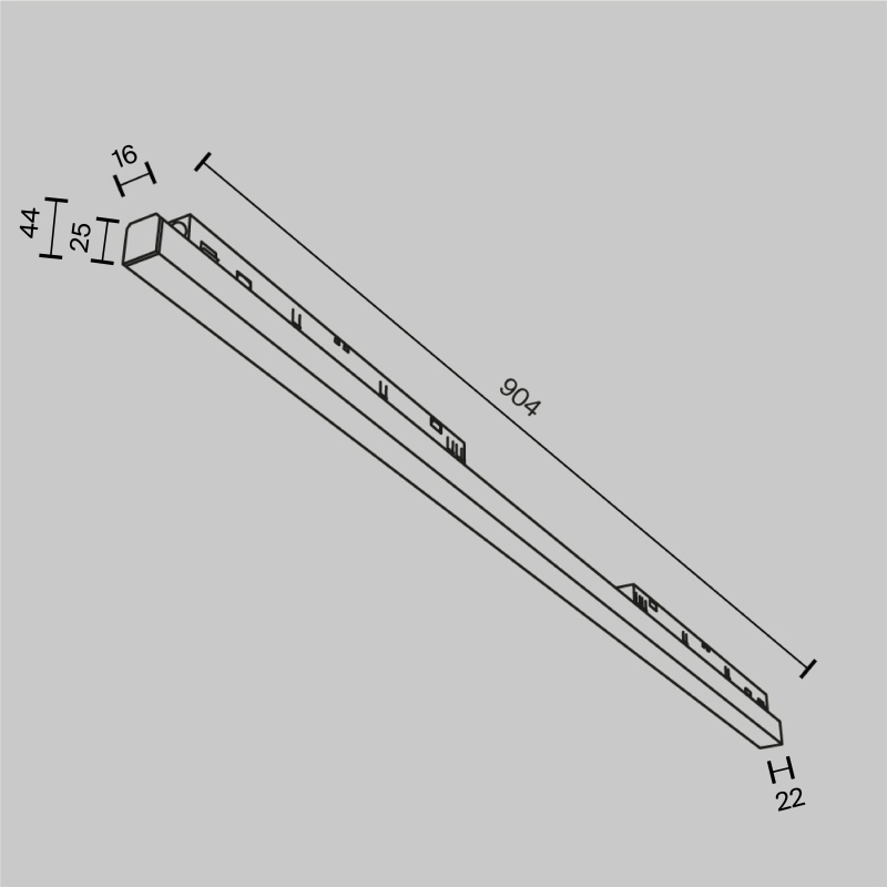 Трековый светильник Technical TR030-4-30W3K-WW-DS-W