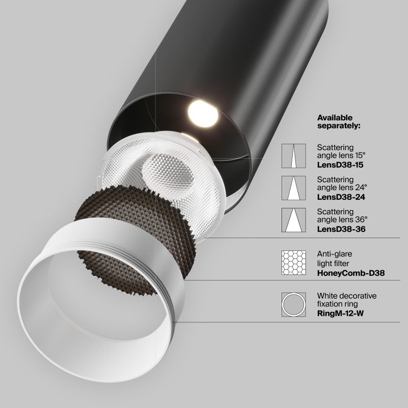 Трековый светильник Technical TR021-1-12B4K-W-B