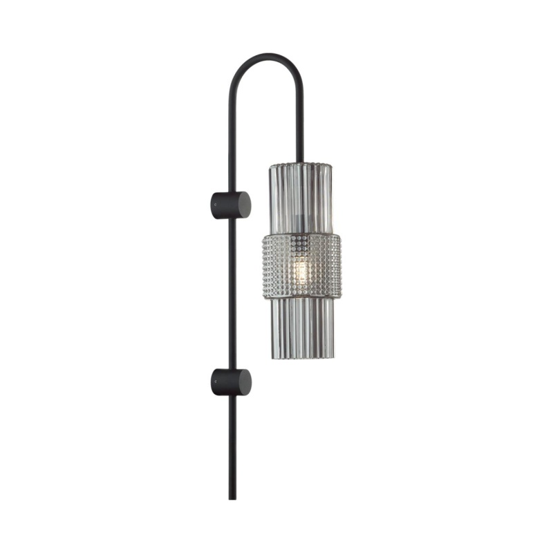 5016/1W MODERN ODL23 405 черный/дымчатый металл/стекло Бра E14 1*40W PIMPA