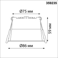 359235 NT Светильник LED 9Вт 3000К 220В IP20 SPOT