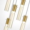 5058/25LA PENDANT ODL24 385 золотой/янтарный/металл/стекло Люстра каскадная LED 5*5W 3000K SCROW