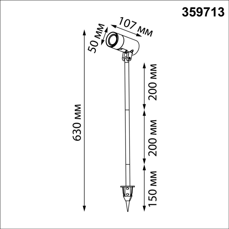 359713 NT Грунтовый светильник LED 3/6/9Вт 2700К\3200К\4000К 85-265В IP65 STREET