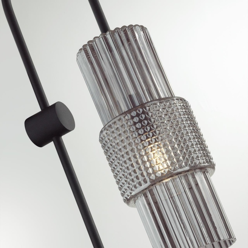 5016/1W MODERN ODL23 405 черный/дымчатый металл/стекло Бра E14 1*40W PIMPA