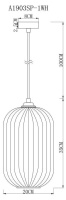Подвесной светильник ARTE Lamp A1903SP-1WH