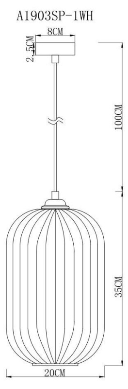 Подвесной светильник ARTE Lamp A1903SP-1WH