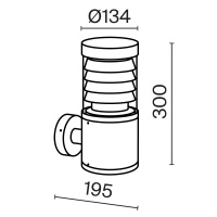 Настенный светильник (бра) Outdoor O439WL-L12GF3K