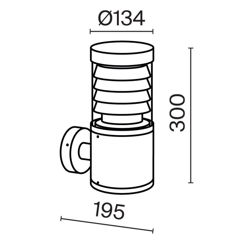 Настенный светильник (бра) Outdoor O439WL-L12GF3K