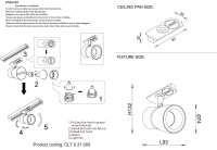 Светильник на шине Crystal Lux CLT 0.31 009 BL-GO