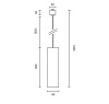 Трековый подвесной светильник Technical TR025-1-GU10-W