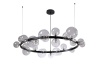 Подвесная люстра Crystal Lux AGATA SP24 V2 BLACK/TRANSPARENTE
