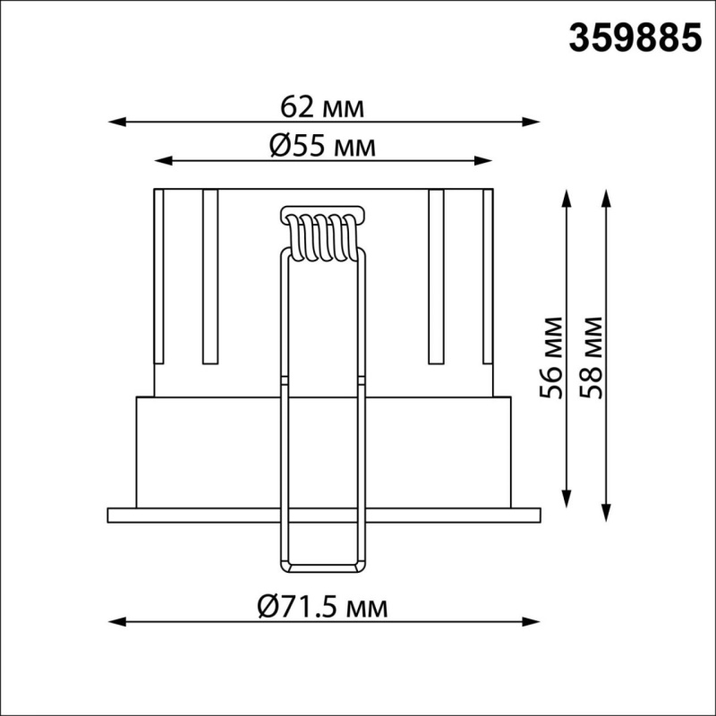 359885 NT Светильник 7Вт 3000/4000/6000К 100-265В IP20 WIR