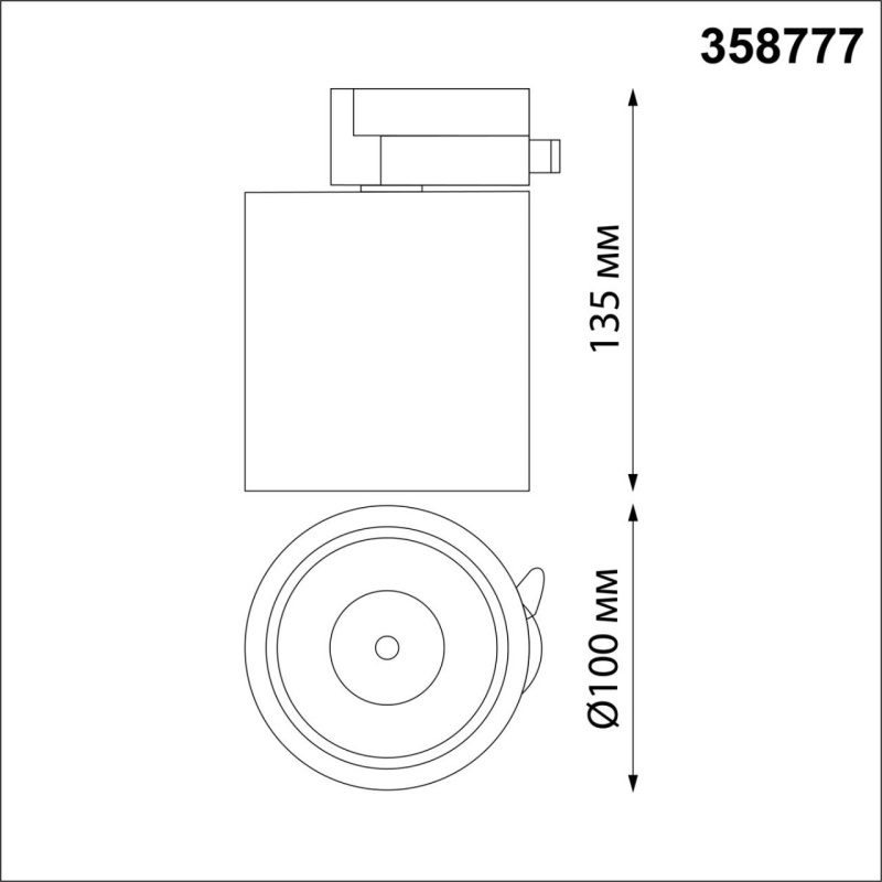 358777 PORT NT21 224 черный Светильник трековый однофазный трехжильный IP20 LED 15W 4000K 1300Лм 100-265V GRODA