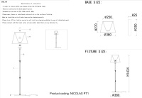Торшер Crystal Lux NICOLAS PT1 NICKEL/WHITE
