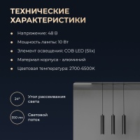 Трековый светильник Yeelight Pro E20 магнитный, подвесной, черный YP-0064