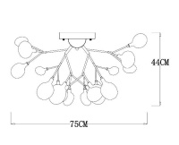 Накладная люстра ARTE Lamp A7274PL-27WH