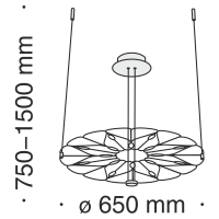 Подвесная люстра Maytoni MOD037PL-L16B