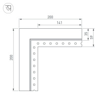 Соединитель профиля Arlight 030100