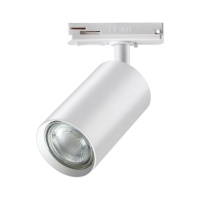 370962 PORT NT23 205 белый Светильник однофазный двухжильный трековый GU10 50W 220V PIPE