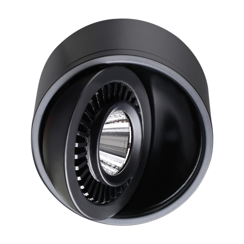 358812 OVER NT21 378 черный Светильник накладной светодиодный IP20 LED 9W 770Лм 4000K 220V GESSO