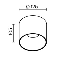 Накладной светильник Maytoni C064CL-01-25W3K-D-RD-B