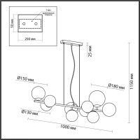 Подвесная люстра LUMION 6508/10