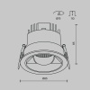Встраиваемый светильник Technical DL100-12W2.7-3-4K-RD-B