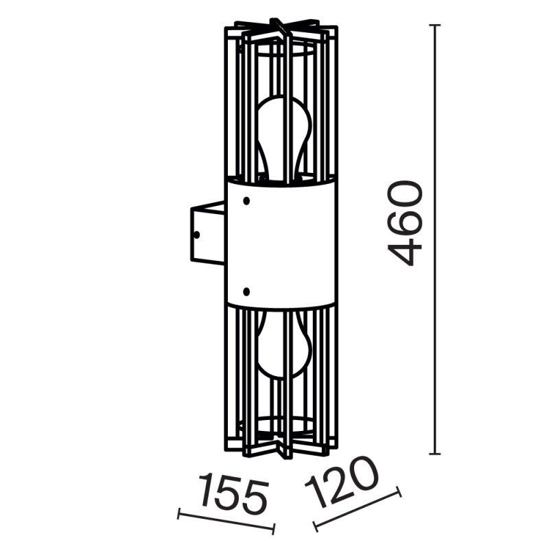 Настенный светильник (бра) Outdoor O453WL-02GF