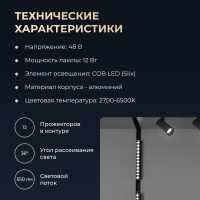 Трековый светильник Yeelight Pro E20 магнитный, гриль большой, черный YP-0060
