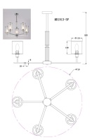 Люстра на штанге MyFar MR1913-5P
