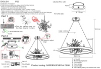 Подвесная люстра Crystal Lux GARDEN SPLED+4 D800 CHROME