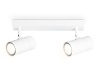 Накладной поворотный спот Ambrella TA13177/2 WH белый GU10/2 max 12W 295*60*130