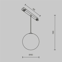Трековый подвесной светильник Technical TR039-2-5W3K