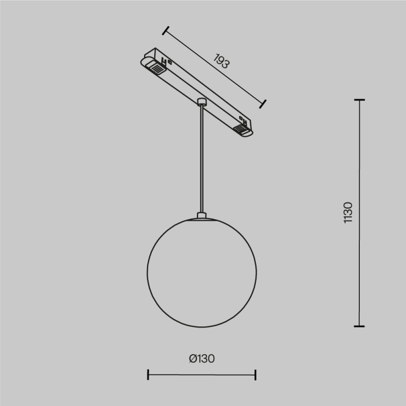 Трековый подвесной светильник Technical TR039-2-5W3K